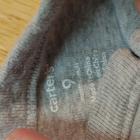 🍁2/$7🍁CARTER'S Grey Anchor Print Snap Down Long Sleeve Jumpsuit - Picture 2 of 2